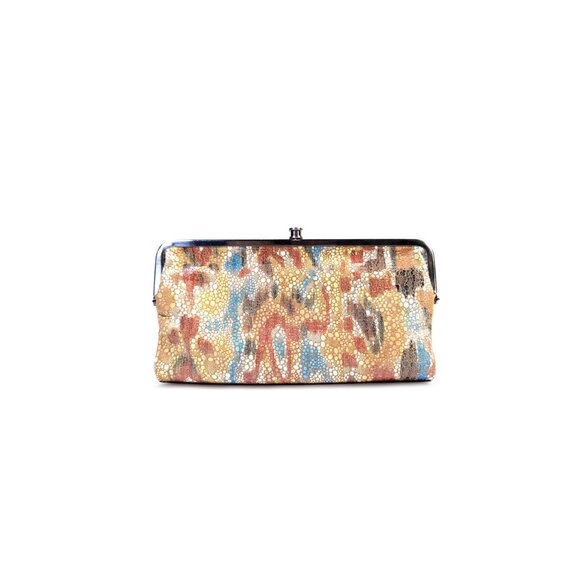 HOBO Lauren Clutch Wallet multi color leather IKAT - Picture 2 of 8